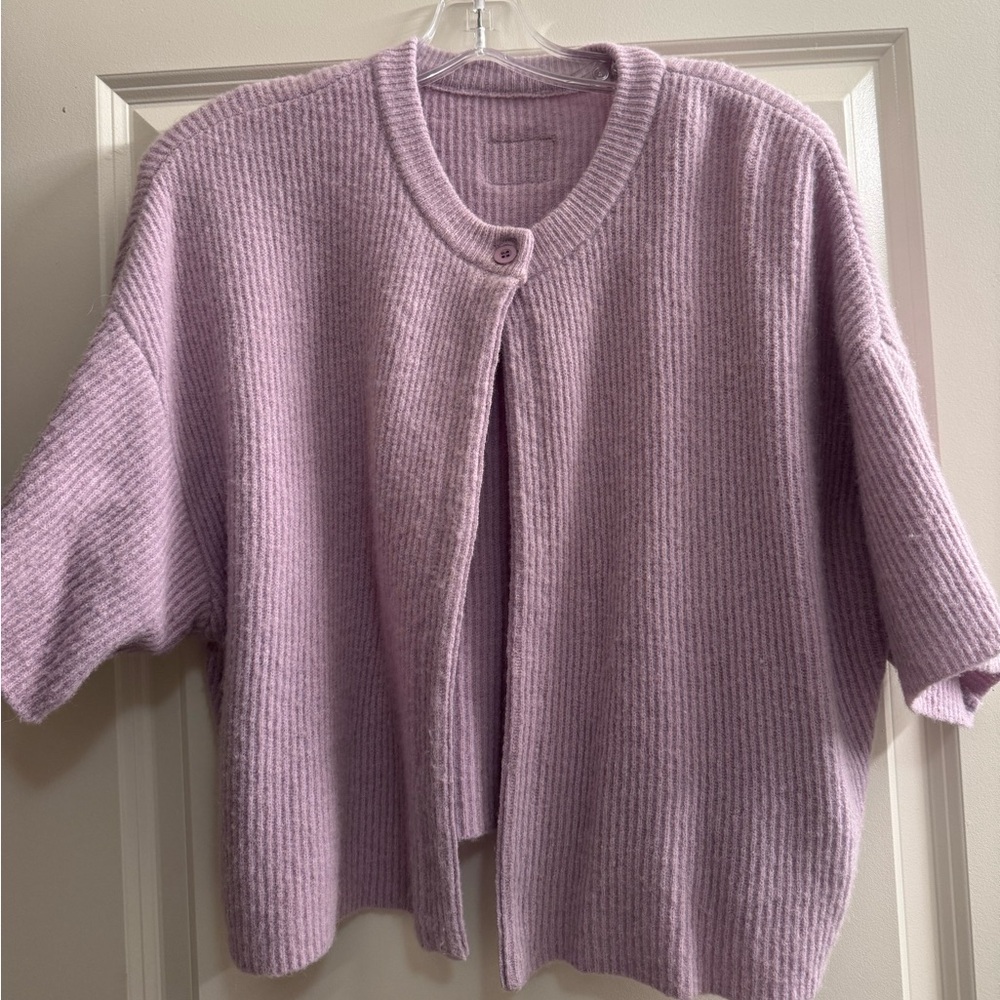 Daily Drills Single Button Sweater, Lilac XS/S